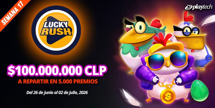 Promoción Lucky Rush por Playtech